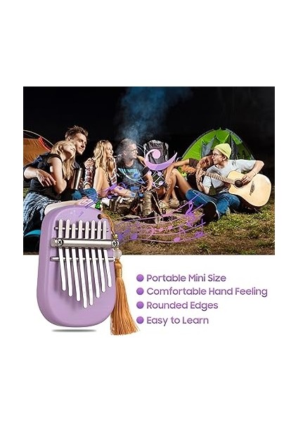 Kalimba Kalimba Mini Başparmak Piyano, 8 Tuşlu Taşınabilir Müzik Aleti, Tune Çekiç Dahil, Yetişkinler Için Hediye, Partiler ve Seyahat Için Ideal fiyatları