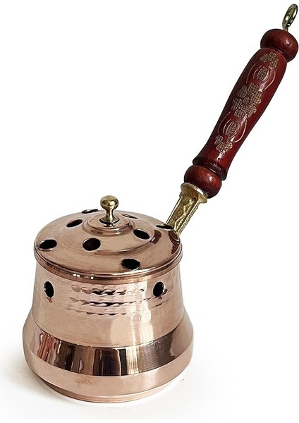 Bakır Otantik Ritüel Gezdirme Tütsülük &amp; Buhurdanlık Kırmızı