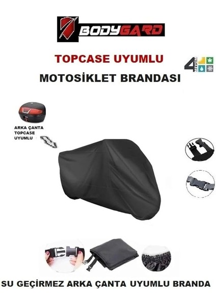 Rks Freccia 150 Motosiklet Brandası Arka Çanta Uyumlu Branda,örtü-Siyah fiyatları