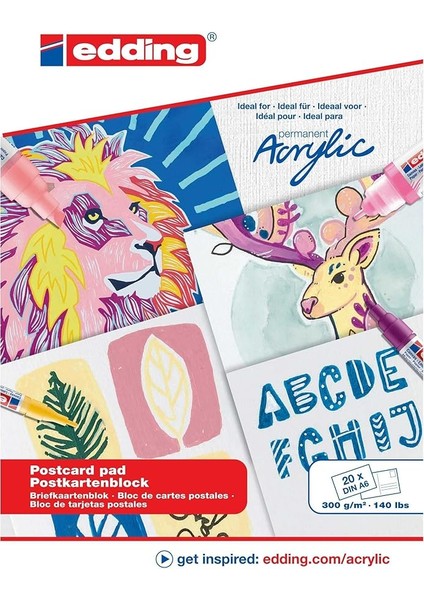 Akrilik ve Yağlı Boya Bloğu - A6-20 Yaprak (300 G/m²)