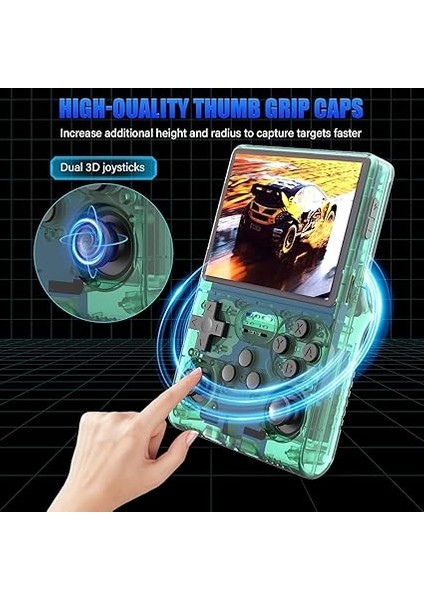 64GB Elde Taşınabilir Retro Oyun Konsolu, Dahili 15000+ Klasik Oyunlar, 3.5 Inç Hd Mıpı IPS Ekranlı Linux Sistemi, 3500MAH Taşınabilir Oyun ve Eğlence Cihazı (Yeşil, 64GB) modelleri