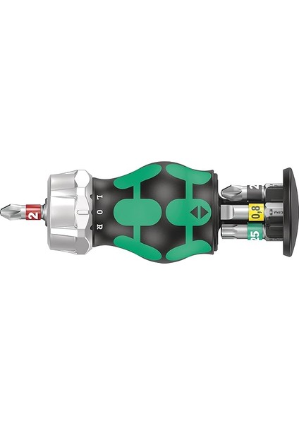 05008884001 Kraftform Kompakt Stubby Magazin Ra 2, Cırcırlı Kısa Tornavida, Uç Hazneli, 6 Parça