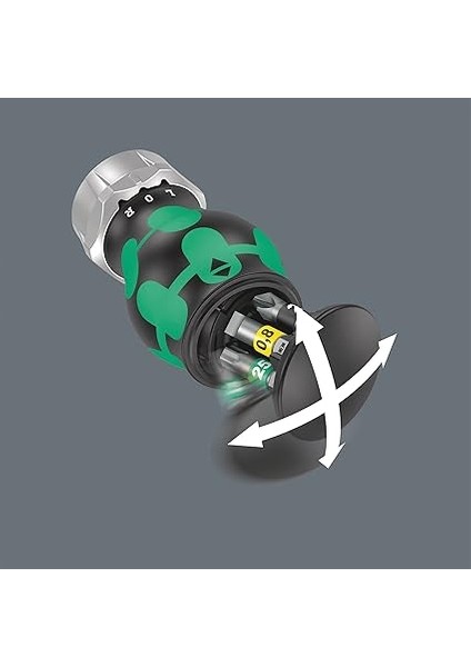 05008884001 Kraftform Kompakt Stubby Magazin Ra 2, Cırcırlı Kısa Tornavida, Uç Hazneli, 6 Parça fırsatları