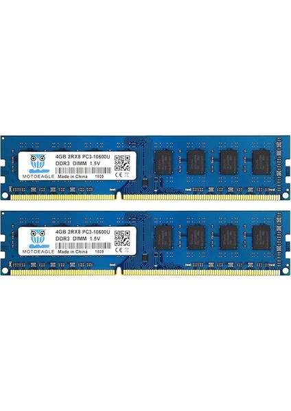 8gb Kit (2X4GB) 2rx8 PC3-10600U Ddr3 1333MHZ Dımm Ram 4gb Ddr3 10600 Pc3 1333 Udımm Cl9 1,5V 240-PIN Masaüstü Pc Bellek