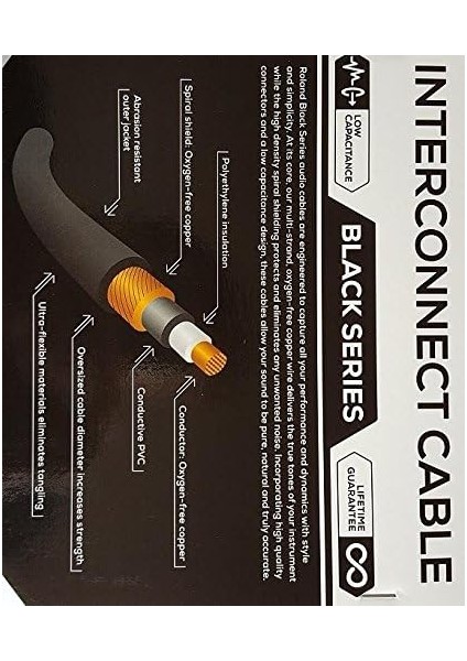 Black Serisi Simetrik Bağlantı Kablosu – 6,3 mm -Trs Jak (Erkek) Xlr (Erkek), Uzunluk: 3 M – Rcc-10-Trxm modelleri