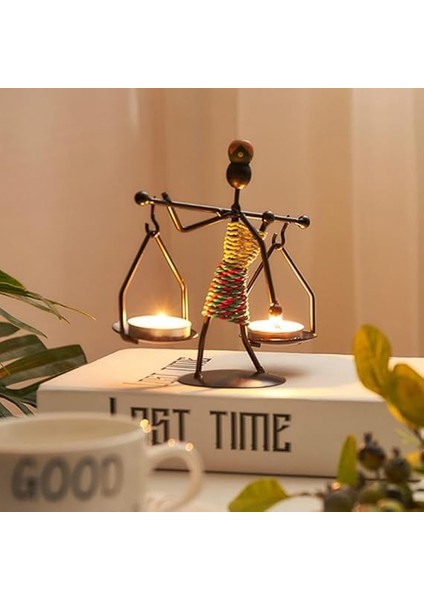 Kadın Figürlü Metal Ferforje Tealight Mumluk Ev Dekoru Süs fiyatları