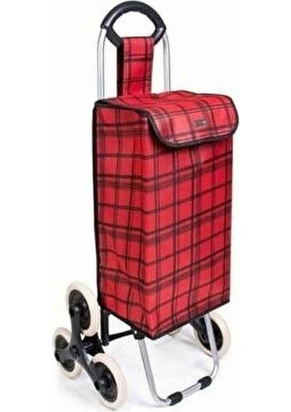 3 Tekerli Renkli ve Desenli Pazar Market Arabası Alışveriş Arabası