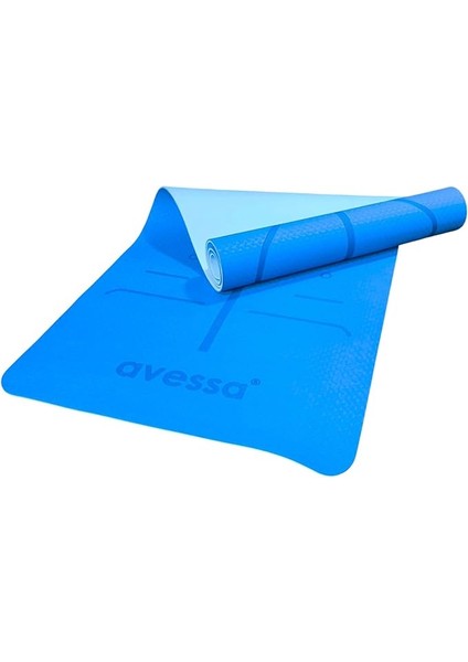 Pilates Minderi Çift Renk Mavi Tpe-20