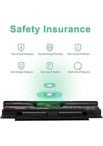 J1KND Pil Dell Inspiron N5110 N7110 N5010 N5050 N5040 N5030 N4010 N7010 M5030 N4110 3420 3520 2520 Vostro 3550 2520 3750 3450 3555 3650 1440 1450 1540 1550 2420 [11.1V 4400MAH] modelleri