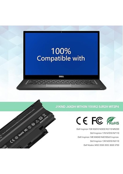 J1KND Pil Dell Inspiron N5110 N7110 N5010 N5050 N5040 N5030 N4010 N7010 M5030 N4110 3420 3520 2520 Vostro 3550 2520 3750 3450 3555 3650 1440 1450 1540 1550 2420 [11.1V 4400MAH] fırsatları