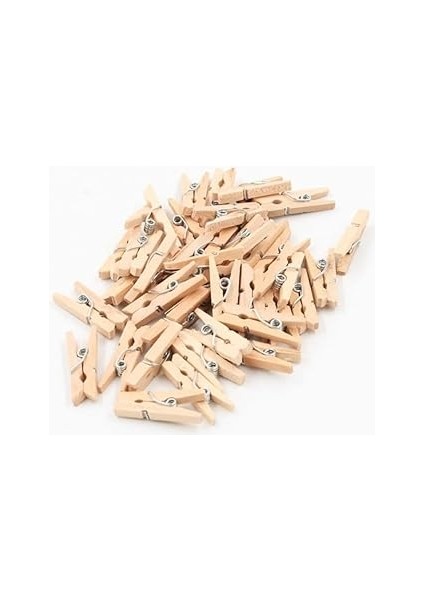 Home 24 Adet Mini Ahşap Not Mandalı,not Tutucu Dekoratif Mandal Çalışma Odası Ev Ofis Için Küçük Mandallar (Natural) modelleri