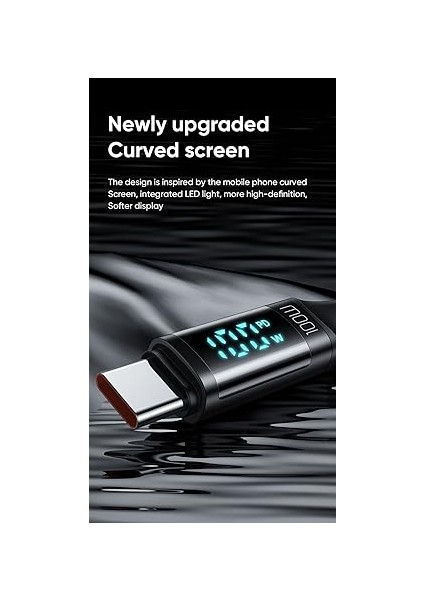 CA-1100 100W Type-C To Type-C Dijital Ekran Sarj Kablosu, 1.2m fiyatları