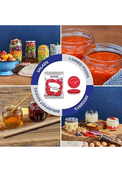 Bükümlü Konserve Kapakları - 82 mm Yeniden Kullanılabilir Konserve Kapağı Seti 10 Cam Kavanozlar Için Ideal - Mason Kavanozlarla Uyumlu Değil, Paslanmaz Metal Konserve Kavanoz Kapakları, fırsatları