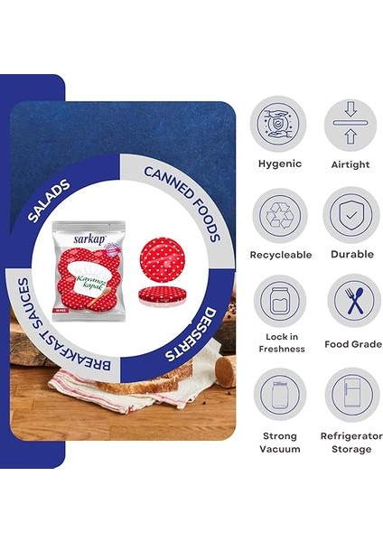 Bükümlü Konserve Kapakları - 82 mm Yeniden Kullanılabilir Konserve Kapağı Seti 10 Cam Kavanozlar Için Ideal - Mason Kavanozlarla Uyumlu Değil, Paslanmaz Metal Konserve Kavanoz Kapakları, indirimleri