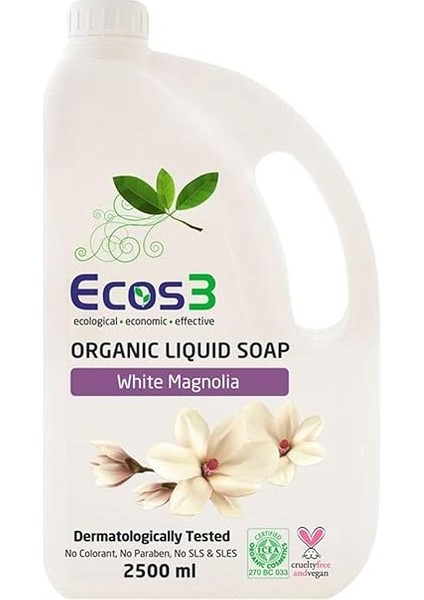 Organik Beyaz Manolya Özlü Parabensiz Sıvı Sabun (1 x 2500 Ml) fiyatları