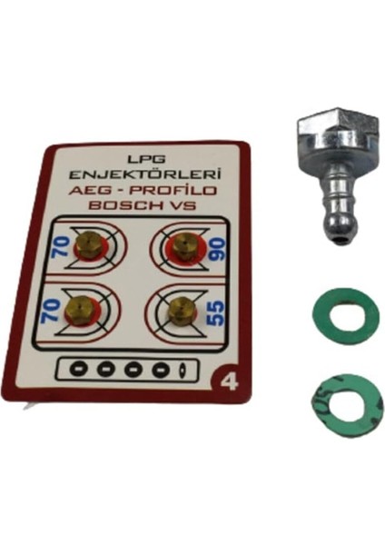 Ocak Memesi? Enjektör 4 Lü Set Di?rsek ve Conta (Üniversal) fiyatları