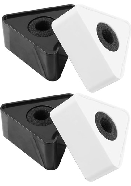 4ADET Lü Taşınabilir Abs Üçgen Şekilli Mikrofon Logo Bayrağı Istasyonu Profesyonel ve Dayanıklı Tasarım Röportaj Mikrofonları Için Uygun Esnek Kullanım