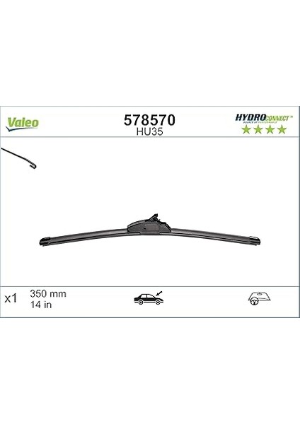 Hydroconnect Upgrade Silecek Toyota Corolla Hatchback/seda (2019 ve Sonrası), Hyundai Santa Fe (2015-2018) (350 Mm) 578570 fiyatları
