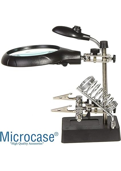 LED Işıklı Masaüstü Tamirci Büyüteç Seti - AL2481 modelleri