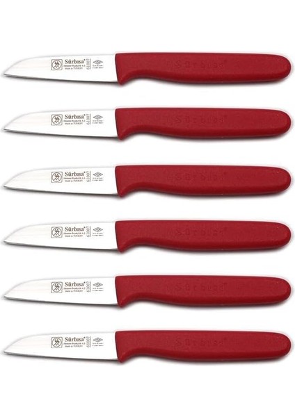 Sürmene 6'lı Meyve Bıçağı Seti 61007 (Kırmızı)