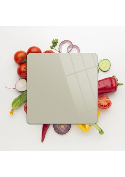 Cam Kesme Tahtası Kare Bej