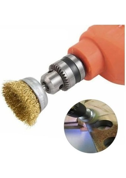 Fırça Seti Pas Yağ Kir Boya Yapışkan Çözücü 6'lı Pimli Matkap Tel Fırça Seti modelleri