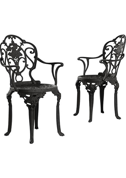 Ferforje Görünümlü Plastik Yuvarlak Masa Ø75 Isparta Sandalye (5, Siyah) fırsatları