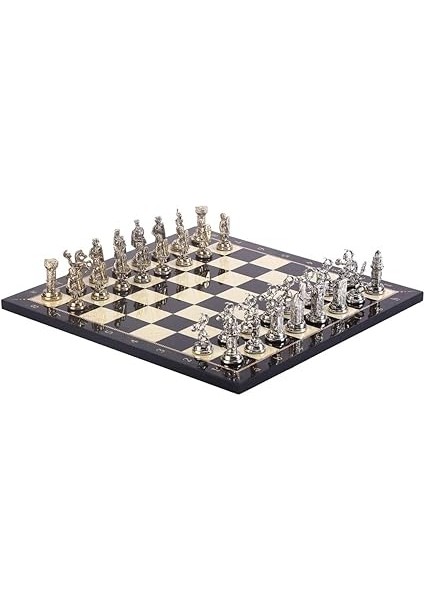 Metal Osmanlı Bizans Satranç Takımı Orta Boy Parlak ve Ceviz Tahtası fiyatları