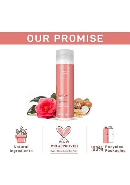 Professıonal Essentials Bye Bye Frizz Şampuan, 250ML fırsatları
