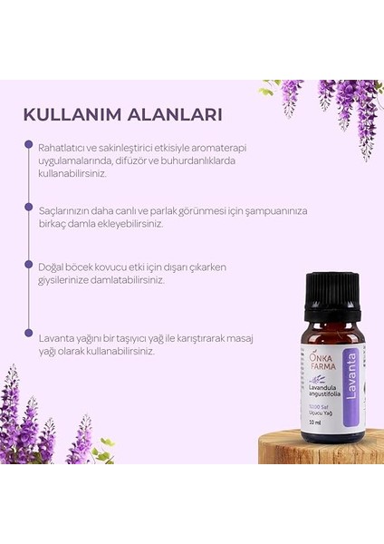 Farma Lavanta Uçucu YAĞ%100 Doğal Saf Katkısız Aromaterapi Cilt Bakım Yağı Buhurdanlık Kokusu 10 ml modelleri