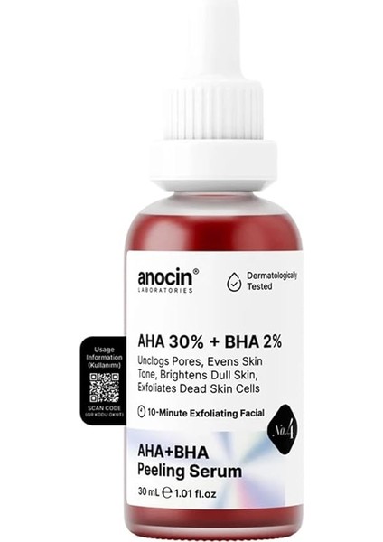 Aha 30% + Bha 2% Canlandırıcı &amp; Cilt Tonu Eşitleyici Kırmızı Peeling Cilt Serum 4
