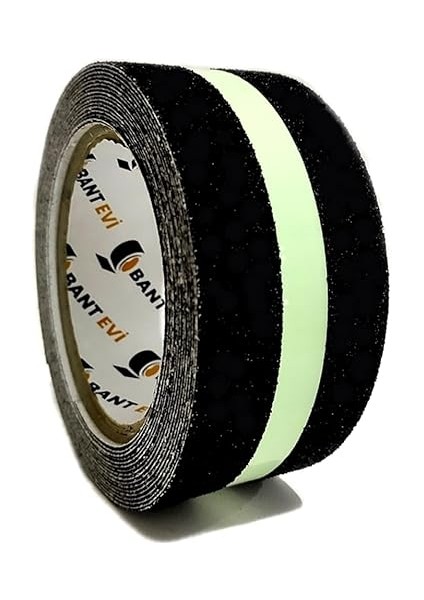 Evi Fosforlu Kaydırmaz Bant 5CMX10M Yeşil Fosforlu Merdiven Bandı 50MM Fotolümenli Zemin Kaymaz (10 Metre)