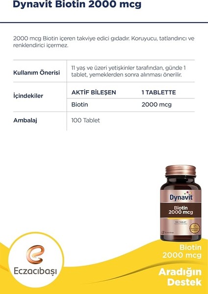 Biotin 2000 Mcg fırsatları