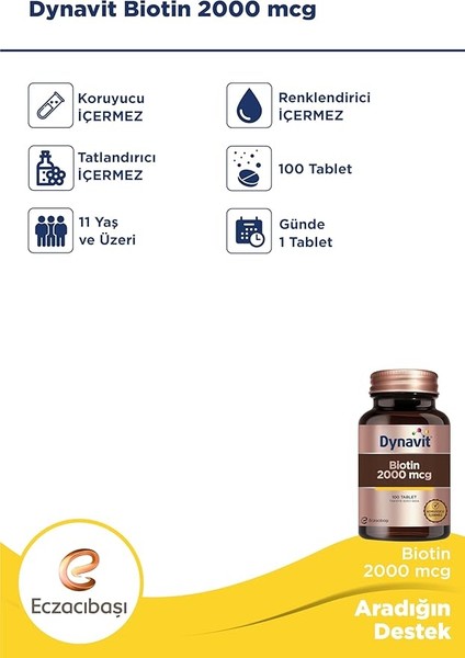 Biotin 2000 Mcg indirimleri