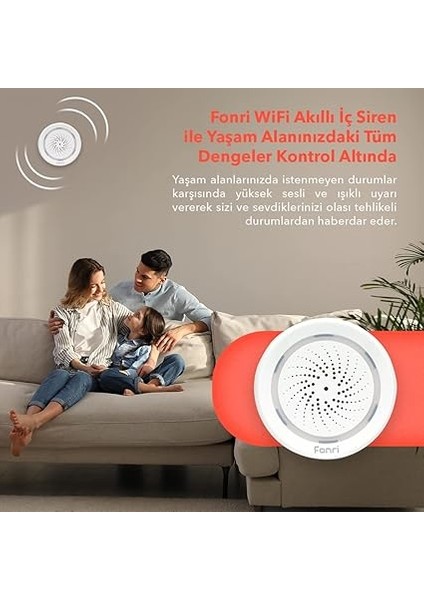 Akıllı Iç Ortam Siren / Isı Nem Ölçer, Wifi, Google Asistan ve Tuya, Uzaktan Kontrol modelleri