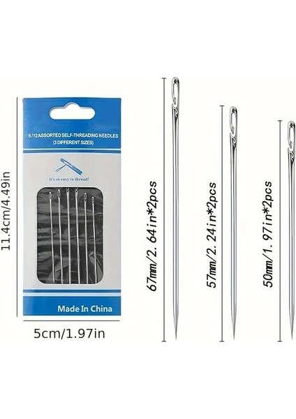 Adet Kolay Iplik Geçirilen Iğne Seti Pratik Dikiş ve Nakış Için Kullanışlı Iğne Kiti indirimleri