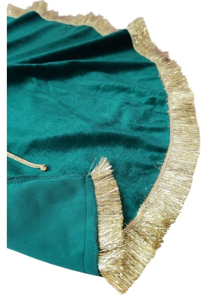 , Yılbaşı Çam Ağacı Altı Örtüsü, Çam Ağacı Ayak Halısı Örtüsü, Yeşil Renk, Kadife, 80 cm indirimleri