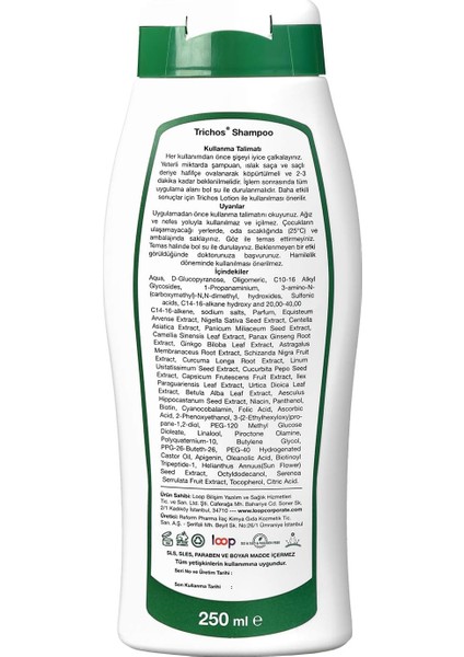 Shampoo 250 ml Bakım Şampuanı (Saç Dökülmesi, Saçkıran ve Güneşten Koruma Için) modelleri