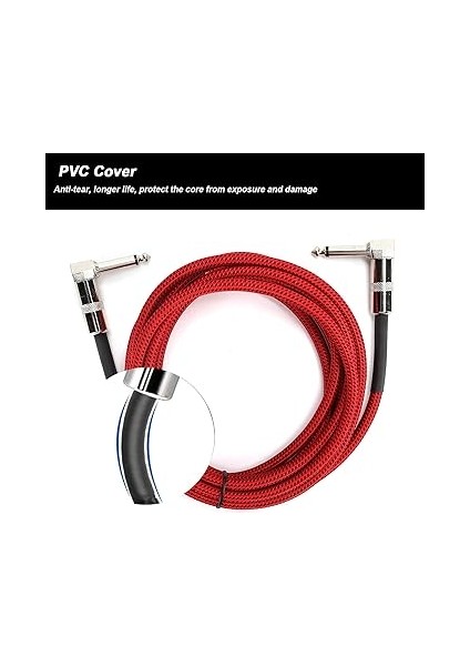 Kablosu, Esnek 6.35MM Gitar Amp Kordonu Oksijen Bakır Çekirdek Mikrofon Için Elektronik Organ Için Ekolayzır (JD6207) (JD6208) modelleri