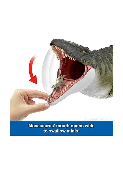 Jurassic World Rebirth Devasa Mosasaurus Aksiyon Figürü, 2 Saldırı Hareketine Sahip Dinozor Oyuncağı, Filmden Uyarlanan Tasarım, Bükülebilir Eklemler, JGB51 modelleri