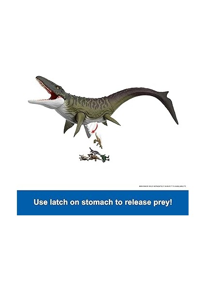 Jurassic World Rebirth Devasa Mosasaurus Aksiyon Figürü, 2 Saldırı Hareketine Sahip Dinozor Oyuncağı, Filmden Uyarlanan Tasarım, Bükülebilir Eklemler, JGB51 fırsatları