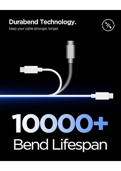 Usb-C To Usb-C 2 Metre Kablo 60W Güç/pps 2.0 Super Hızlı Şarj / 480 Mbps Data Aktarım Hızı Type-C Ekstra Dayanıklı White - ACA08719 modelleri
