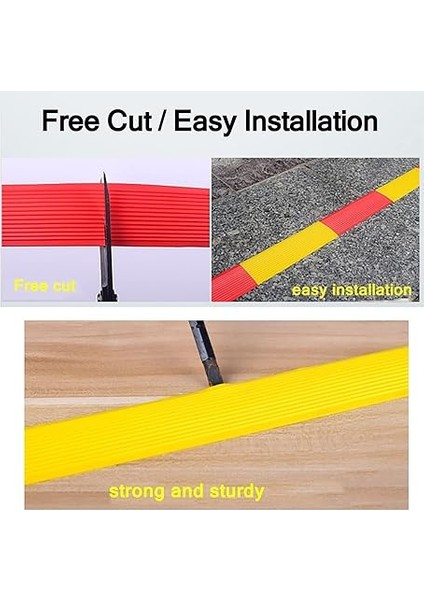 Burunlu Trim Pvc Merdiven Kenarı L Şekilli Kaymaz Koruyucu Güvenlik Adım Trim Kauçuk Köşe Koruma Şeridi Iç Mekan Dış Mekan Fayans Ahşap Metal Merdiven Kurulumu Kolay Genişlik 3 x 7 cm (Renk: B modelleri