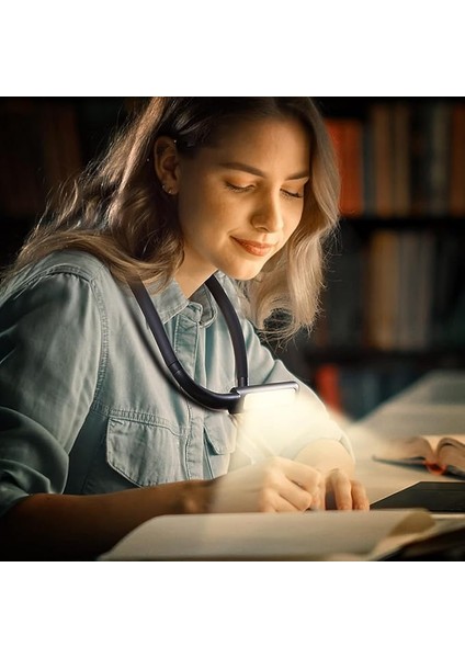 Iki Ucu Işıklı LED Okuma Lambası Kitap Boynu Bükülebilir Kollar Boyun Lambası Şarj Edilebilir Hafif ve Esnek Kitap Lambası, 3 Renk Parlaklık Ayarlı, Siyah Renk SY-GH8B indirimleri