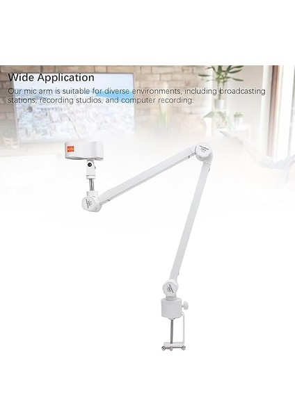 Mikrofon Bom Kolu, Masa Üstü Mikrofon Kolu, Podcast, Oyun Için 32 Ila 60 mm Çaplı Mikrofonlar Için 360 Derece Dönebilen Ayarlanabilir Mikrofon Kolu Standı indirimleri