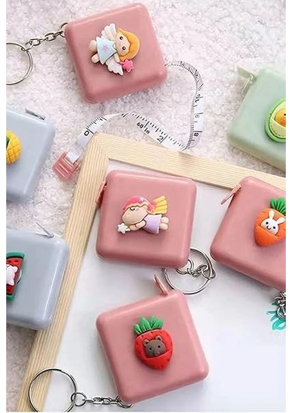 Sevimli Yumuşak Stickerlı 150 cm Uzunluğunda Pratik Taşınabilir Çanta Boy Anahtarlıklı Mezura fiyatları