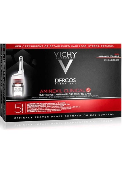 Dercos Aminexil Clinical-5 (Erkek) 21X6ML