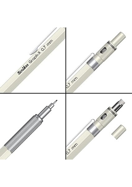 Office Graphx Mekanik Kurşun Kalem Beyaz 0.7 mm fırsatları
