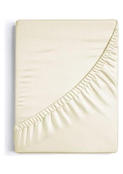 Pamuklu Bebek Lastikli Çarşaf - Penye Kumaş - Park Yatak | 60X120 | 70X110 | 70X120 | 70X130 | 70X140 | Krem | Beyaz | Gri | Pembe | Mavi (Krem)