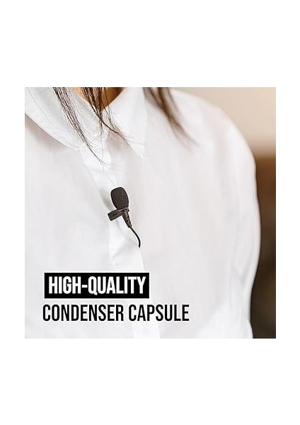 Lavalier Go, Wireless Go Serisi ile Uyumlu Profesyonel Lavalier Mikrofon, 3.5 mm Jak, 4.5 mm Kapsül, Pop Filtre (Siyah) indirimleri